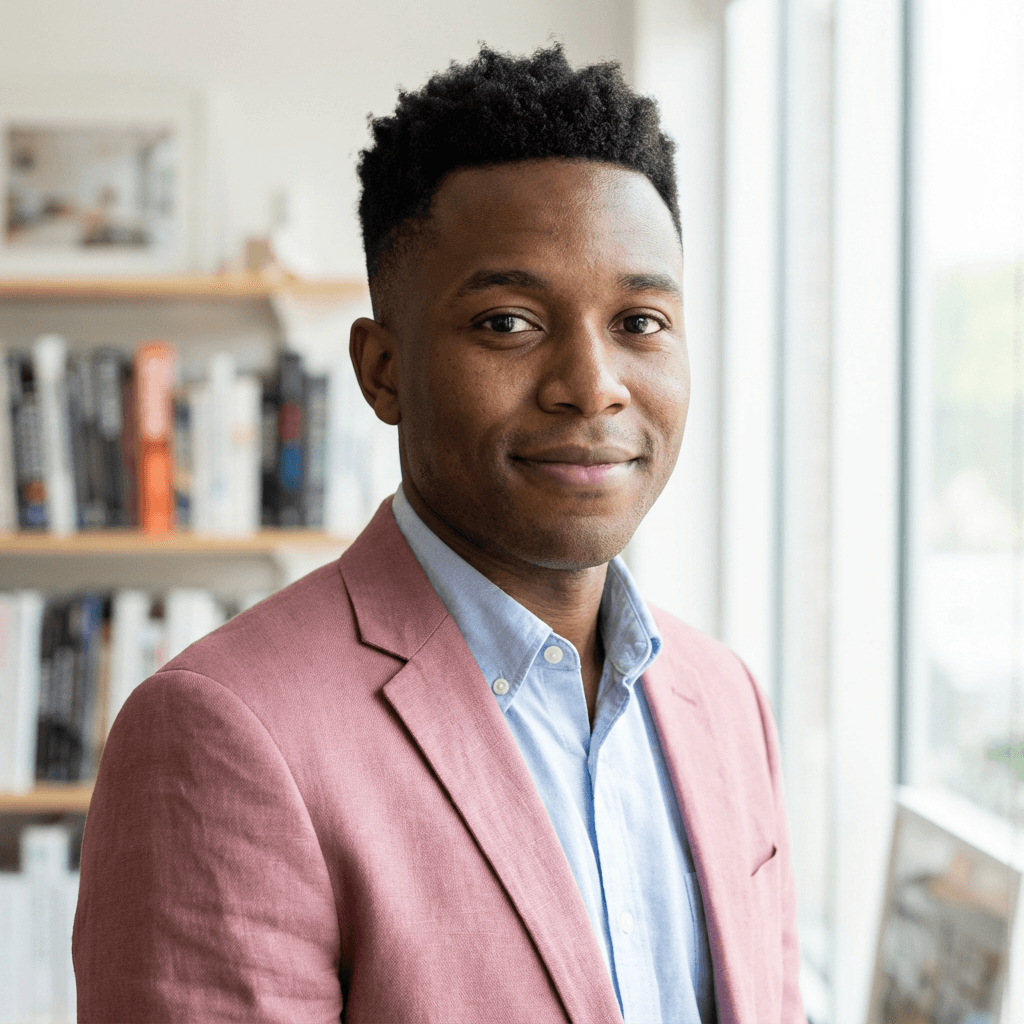 Daniel Okafor in professional attire at a corporate event